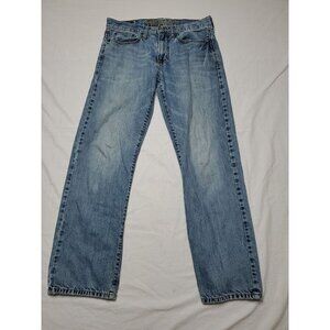 American Eagle Jeans Mens 30x28 Relaxed Straight Flex Distressed Denim Pants